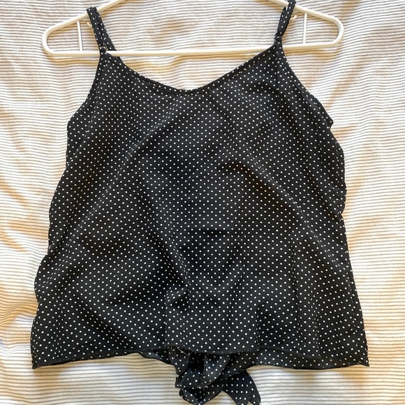Eclipse black and white dotted tank - Picture 2 of 4